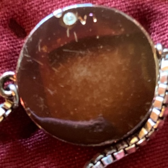 "C" bracelet with silver chain, and clear stones - Picture 9 of 9